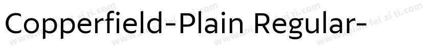 Copperfield-Plain Regular字体转换